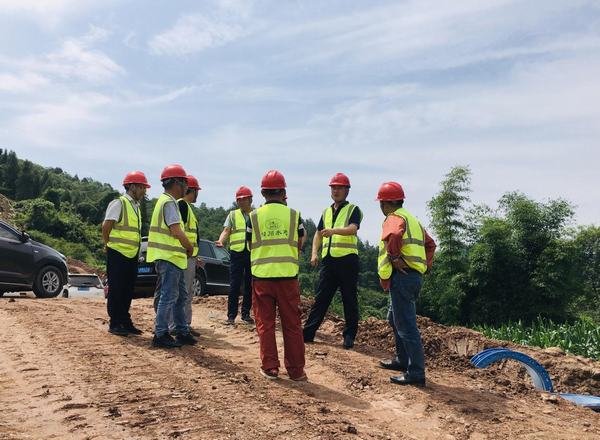 袁斌一行到豐都龍興壩項目檢查指導工作