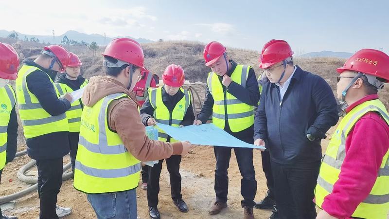 公司董事、總經理羅雪帶隊赴龍塘項目開展節后復工復產安全檢查